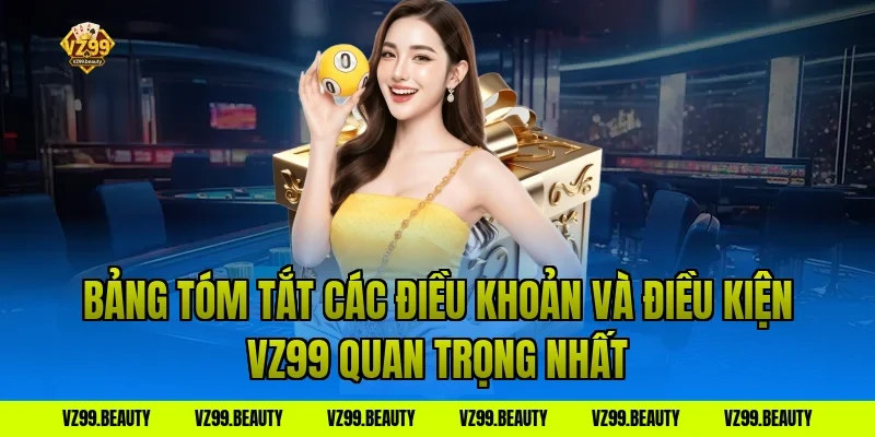 Bảng Tóm Tắt Các Điều Khoản Và Điều Kiện VZ99 Quan Trọng Nhất
